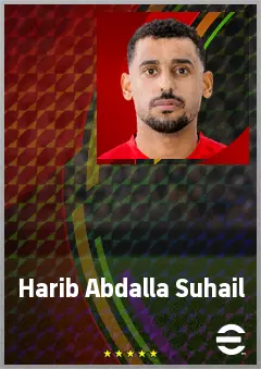 Harib Abdalla Suhail eFootball 2026 player card, 69 OVR LWF