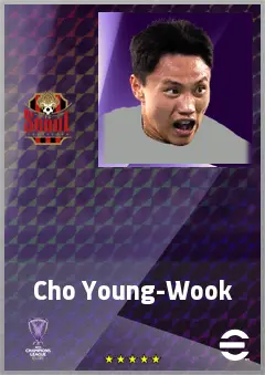 Cho Young-Wook eFootball 2026 player card, 68 OVR CF