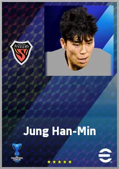Jung Han-Min eFootball 2026 player card, 65 OVR CF