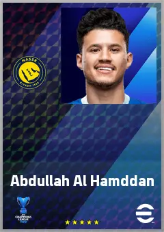 Abdullah Al Hamddan eFootball 2026 player card, 70 OVR CF