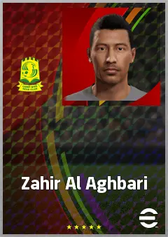 Zahir Al Aghbari eFootball 2026 player card, 69 OVR LMF