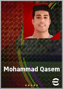 Mohammad Qasem eFootball 2026 player card, 66 OVR AMF