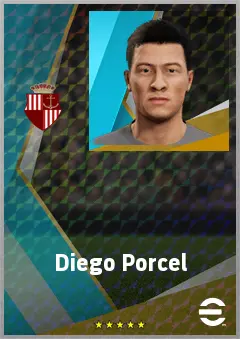 Diego Porcel eFootball 2026 player card, 72 OVR CF