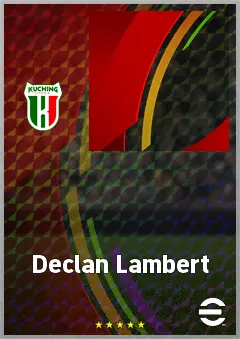 Declan Lambert eFootball 2026 player card, 65 OVR LB