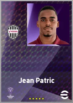 Jean Patric eFootball 2026 player card, 69 OVR LWF