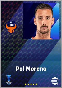 Pol Moreno eFootball 2026 player card, 70 OVR CB