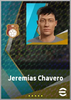 Jeremías Chavero eFootball 2026 player card, 65 OVR CF