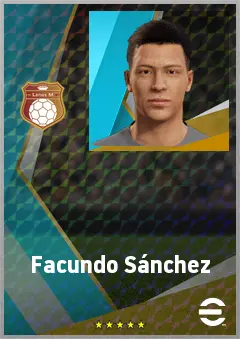 Facundo Sánchez eFootball 2026 player card, 67 OVR DMF