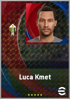 Luca Kmet eFootball 2026 player card, 65 OVR AMF