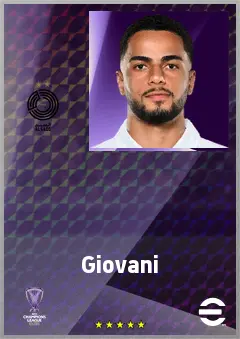 Giovani eFootball 2026 player card, 71 OVR RWF