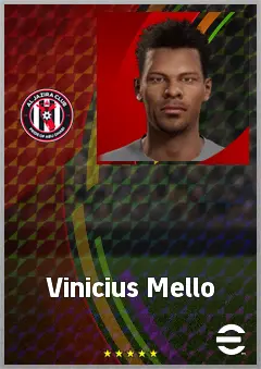 Vinicius Mello eFootball 2026 player card, 69 OVR CF