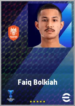 Faiq Bolkiah eFootball 2026 player card, 66 OVR LWF
