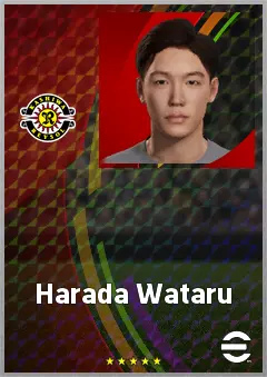 Harada Wataru eFootball 2026 player card, 70 OVR RB