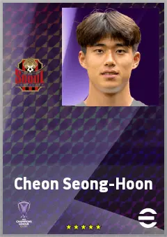 Cheon Seong-Hoon eFootball 2026 player card, 65 OVR CF