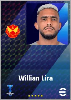 Willian Lira eFootball 2026 player card, 71 OVR CF