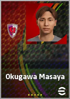 Okugawa Masaya eFootball 2026 player card, 70 OVR RWF