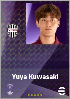 Kuwasaki Yuya eFootball 2026 player card, 68 OVR DMF