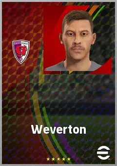 Weverton eFootball 2026 player card, 69 OVR CB