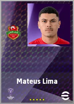 Mateus Lima eFootball 2026 player card, 69 OVR CF