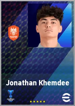 Jonathan Khemdee eFootball 2026 player card, 67 OVR CB