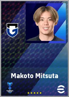 Mitsuta Makoto eFootball 2026 player card, 70 OVR AMF