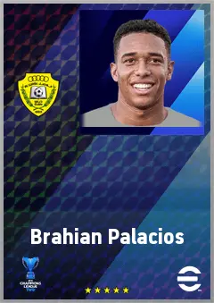 Brahian Palacios eFootball 2026 player card, 68 OVR RWF