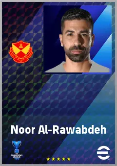 Noor Al-Rawabdeh eFootball 2026 player card, 70 OVR CMF