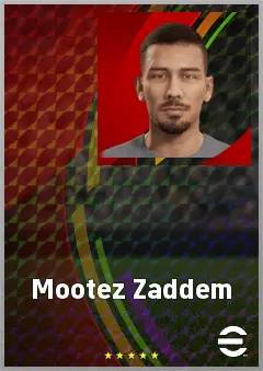 Mootez Zaddem eFootball 2026 player card, 69 OVR AMF