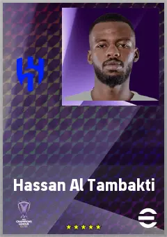 Hassan Al Tambakti eFootball 2026 player card, 70 OVR CB