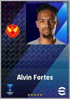 Alvin Fortes eFootball 2026 player card, 71 OVR RMF