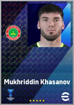 Mukhriddin Khasanov eFootball 2026 player card, 64 OVR GK