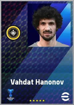 Vahdat Hanonov eFootball 2026 player card, 66 OVR CB