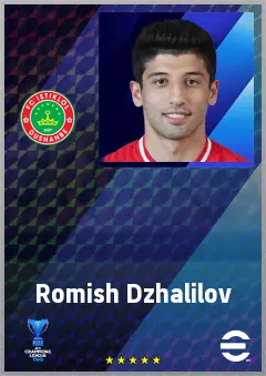 Romish Dzhalilov eFootball 2026 player card, 66 OVR RB