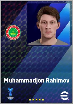 Muhammadjon Rahimov eFootball 2026 player card, 66 OVR LWF