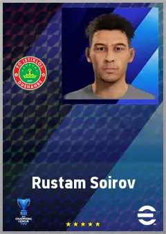 Rustam Soirov eFootball 2026 player card, 67 OVR CF