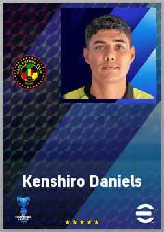 Kenshiro Daniels eFootball 2026 player card, 65 OVR RWF