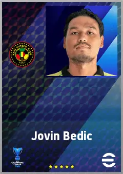 Jovin Bedic eFootball 2026 player card, 65 OVR CF