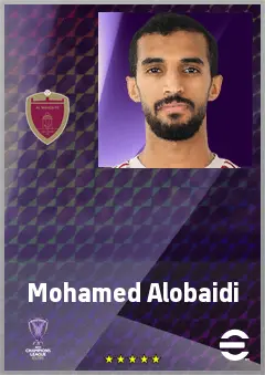 Mohamed Alobaidi eFootball 2026 player card, 63 OVR LB