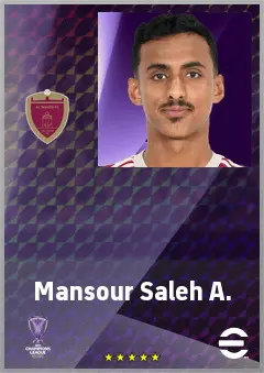 Mansour Saleh A. eFootball 2026 player card, 61 OVR RB