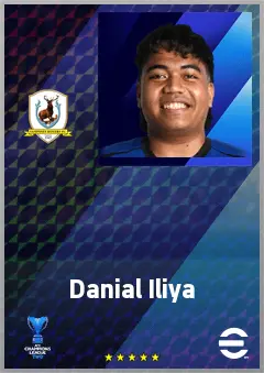 Danial Iliya eFootball 2026 player card, 61 OVR GK