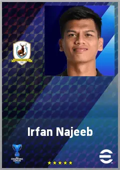 Irfan Najeeb eFootball 2026 player card, 63 OVR RB
