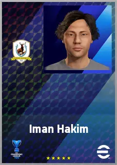 Iman Hakim eFootball 2026 player card, 63 OVR AMF