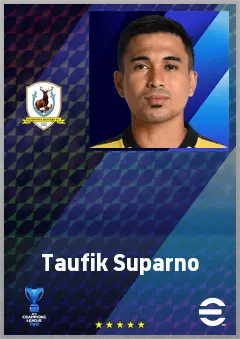 Taufik Suparno eFootball 2026 player card, 66 OVR RWF