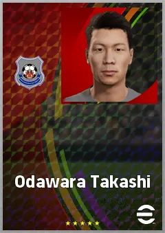 Odawara Takashi eFootball 2026 player card, 65 OVR DMF