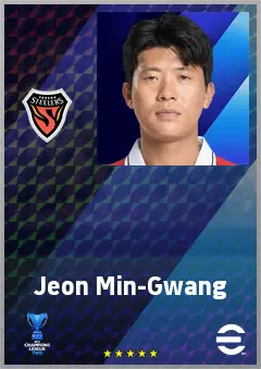 Jeon Min-Gwang eFootball 2026 player card, 68 OVR CB