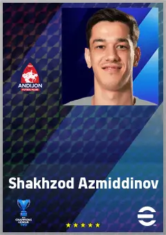 Shakhzod Azmiddinov eFootball 2026 player card, 67 OVR CB
