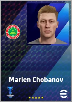Marlen Chobanov eFootball 2026 player card, 65 OVR CB
