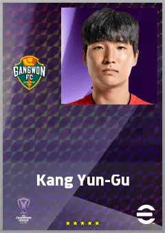 Kang Yun-Gu eFootball 2026 player card, 65 OVR AMF