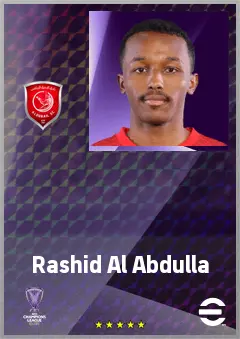 Rashid Al Abdulla eFootball 2026 player card, 63 OVR CF