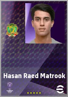 Hasan Raed Matrook eFootball 2026 player card, 65 OVR LB